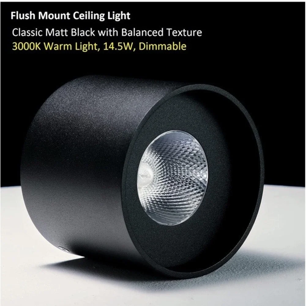 Ceiling Light Fixture, Flush Mount Ceiling Lights LED Dimmable Cylinder Ceili...